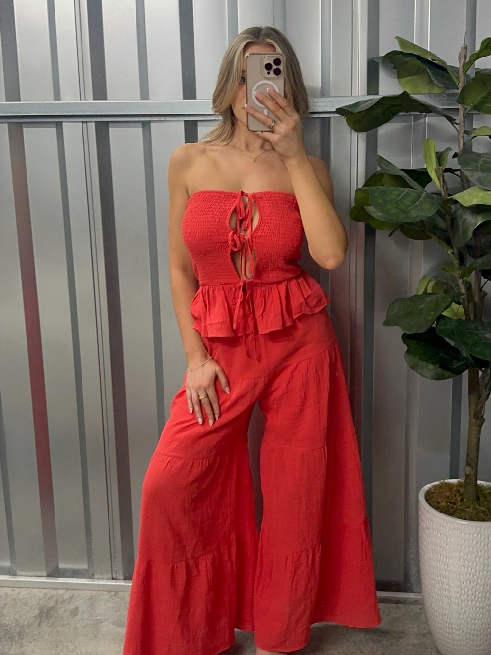 Unattached Boutique Red Matching Set